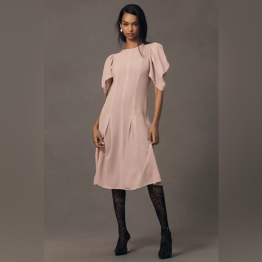 NWT By Anthropologie Modern Sheer Midi Dress